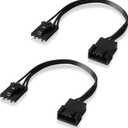 EZDIY-FAB Adapter Cable Compatible with Corsair RGB HUB, Lighting Node CORE, Commander CORE and iCUE Commander CORE XT, Smart RGB Lighting, Compatible with NZXT ARGB AER2 F-Series Fan (2 x 10cm)