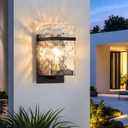 Outdoor Wall Light,Exterior Waterproof Lanterns,Black Porch Sconces Wall Mounted Lighting with E26 Sockets & Glass Shades, for Garage,Doorway,Patio,Front Door