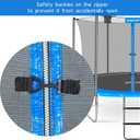 Zoomster Trampoline Enclosure Net with Pole Cap, Replacement Safety Enclosure Net for 6 Straight Poles Round Trampoline, Breathable and Weather-Resistant