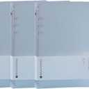 A5 6 Ring PP Binder Covers Refillable Notebook Loose Leaf Binder Protector (3 pcs White)