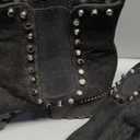 Cape Robbin Women's Spiky Platform Combat Boots (10, Black)