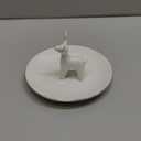 LUNCHS Deer Shape Trinket Dish White Ceramic Ring Dish Storage Rings Earrings Necklaces Give Holiday Gifts to Friends, Daughters, Mothers Jewelry Dish