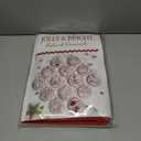 12 Pcs Christmas Embroidery Kit,Hand Embroidered Christmas Ornament Kit,Cross Stitch Kits - DIY Embroidery Kit for Adults Beginners with Easy Instructions(Green)