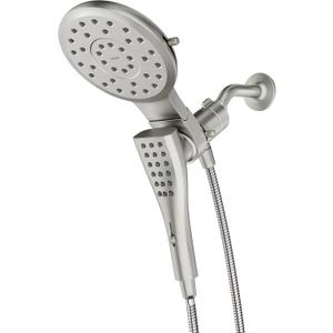 Moen Verso Brushed Nickel Eight-Function 7" Wide Spray Shower Head and Detachable Handshower Combo with 72" Hose, 220C3BN