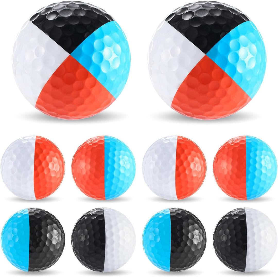 8 Pcs Practice Colored Golf Balls in Bulk Equal Division Funny Golf Gifts for Men Dad Husband Boyfriend Golfers