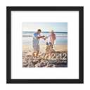 decorUhome 12x12 Picture Frame, Display Pictures 8x8 with Mat or 12x12 without Mat, Wall Mounting Photo Frame, Black, 1 Pack