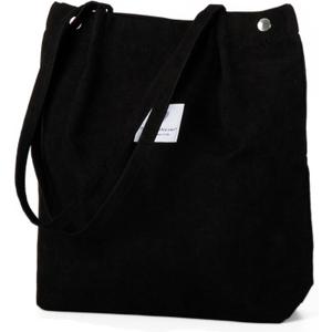 Corduroy Tote Bag Cute Tote Bags for Women Shoulder Bag with Inner Pocket for Work Beach Travel and Shopping Grocery