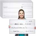 BLUE PANDA 5 Pack Giant Check for Presentations, Awards, Prizes, Fundraisers, Donations, Endowments (30 x 16 In)
