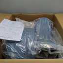 Kitchen Dining Chairs Set of 2 Modern Soft Linen Farmhouse Dining Room Chair with Metal Legs, Blue/Walnut