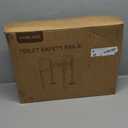 HOMLAND Toilet Safety Rails for Seniors, Adjustable Height & Width 350lb Toilet Handles for Elderly and Disabled, Foldable Toilet Safety Frame, Fit Any Toilet (Gray)