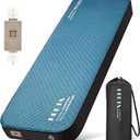 HEETA Self Inflating Sleeping Pad with Electric Pump, 4" Ultra Thick Memory Foam Camping Mattress, 9.5 R-Value Insulated Sleeping Mat, Easy to Inflate & Deflate for Camping Car Travel Tent Cot Bed, Single