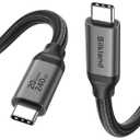 Silkland USB C Monitor Display Cable 6.6FT [4K@144Hz/60Hz 8K@30Hz], USB C 3.2 Gen 2x2 Video Cable, 20Gbps Data Transfer, 240W PD Fast Charge, Compatible with iPhone 16, MacBook Pro, iPad