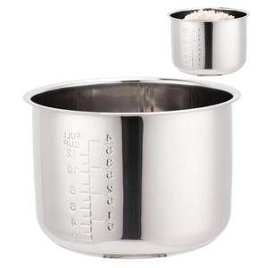Stainless Steel Inner Pot Comes 2 Sealing Rings 1 Sealing Caps.