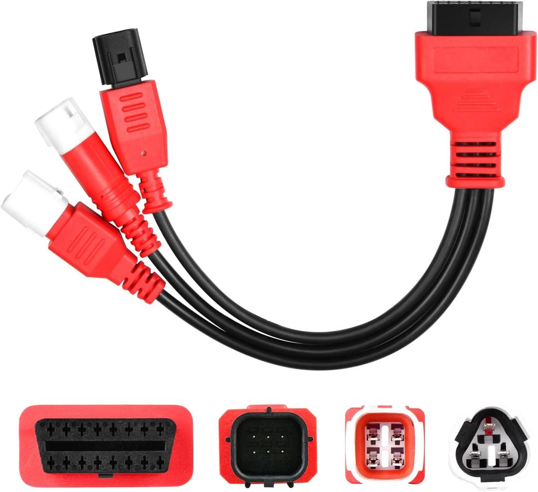 Autel Original 3-in-1 OBD2 Adapter Cable,16 Pin to 6/4/3 Pin OBD Diagnostic Cable, OBD2 to OBD1 6pin 4pin 3pin Plug Adapter for Motorcycle Honda/Guzzi/Kawasaki/Suzuki, Compatible with OBDII Scanners Autel Original 3-in-1 OBD2 Adapter Cable,16 Pin to 6/4/3 Pin OBD Diagnostic Cable, OBD2 to OBD1 6pin 4pin 3pin Plug Adapter for Motorcycle Honda/Guzzi/Kawasaki/Suzuki, Compatible with OBDII Scanners