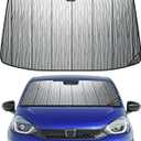 Windshield Sun Shade for Honda Fit 2007-2008,Front Window Sunshade Shield,2-in-1 Reflective Sun Shade,Silver for Summer, Black for Winter
