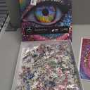 Impossible Puzzles for Adults1000 Pieces, Eye Colorful Gradient Crystal Diamond Abstract Art Themed, Hard Difficult Challenge Jigsaw Puzzle