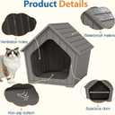 Cat Litter Box Enclosure, Resin Enclosed Litter Box Furniture with Air Holes, Outdoor Cat House Weatherproof, Wide Opening Design for Easy Cleaning, Grey