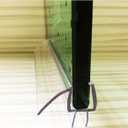 Frameless Glass Shower Door Sweep for 3/8" Glass, Bottom Seal with Drip Rail, 27.5" Long