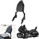 Sissy Bar, PSLER Motorcycle Detachable Backrest Passenger Purpose Seat Back Pad Cushion Adjustable Freely Removable for Touring Street Glide Electra Glide Road Glide Road King 2009-2025