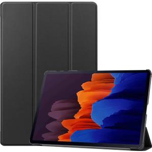 Tablet Cover for Samsung Galaxy Tab S7 Plus/S8 Plus SM-T970 T975 T976 T978 SM-X800 X806(2020 2022 Release),Folio Stand Lightweight Leather Case for Galaxy Tab S7+ S8+ 12.4"(KST-Black)