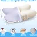 jiaao Cervical Pillow for Neck and Shoulder,Adjustable Memory Foam Neck Pillow for Pain Relief Sleeping,Ergonomic Neck Support Pillows for Side, Back and Stomach Sleepers (Purple)