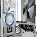 ATUMP Magnetic for Samsung Galaxy S25 Ultra Case with Camera Cover Stand[2 Pack HD Screen Protector], |Compatible with-MagSafe| Military Grade Protective Cover for Galaxy S25 Ultra, Gray
