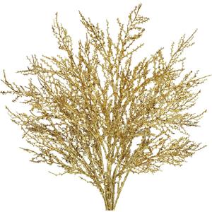 30.7" Christmas Gold Glitter Stems, 5Pcs Artificial Spray Leaf Picks Tall Branches for Christmas Tree DIY Xmas Wreath Garland Arrangement Vase Bouquets Table Centerpieces Decoration Home Decor