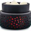 VICTORIA AROMA Cearmic Wax Melt Warmer - 7 Colors Changing LED Light Candle Wax Warmer for Scented Wax, Electric Fragrance Wax Melter for Home, Office, Bedroom Decor, and Gifts