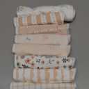 8-Pack Organic Baby Bibs for Boys, Girls - Soft Cotton Drooling and Teething Bibs for Baby Girl & Boy, Extra Absorbent, Easy To Clean & Put On for Toddler, Newborn, Infant 0-24 Months (Sweet Charm)