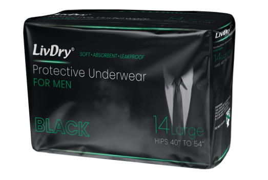 Protective Underwear: BLACK 14 Count