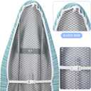 BNDX Ironing Board Cover with Padding 18" x 49"  Non-Slip, Heat-Resistant, Perfect for Busy Professionals, Working Parents, Sewing Studios  Ocean Breeze Stripes