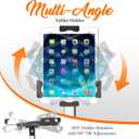 Pyle Anti-Theft Tablet Security Stand Kiosk-Heavy Duty Aluminum Metal Floor Standing Mount Tablet Case Holder Display w/Height Adjustable Pole,Fits iPad Mini 2 3 4 Air Samsung Tablets-Pyle PSPADLK60