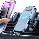 VICSEED Upgrade Car Phone Holder(Super Stable Metal Clip) Air Vent Car Cell Phone Mount Stand(Non-Slip Silicone & Never Fall Off) Hands Free Vehicle Cradle for iPhone 16 15 Pro Max and All Smartphone