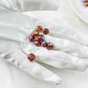 70Pcs 10MM Briolette Crystal Glass Beads Faceted Rondelle Glass Beads with Hole Glass Spacer Beads for Jewelry Making Bracelet Necklace DIY Craft Making Supplies(148-deep Amber AB)