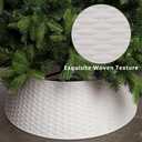Blissun Christmas Tree Ring, 28.5" Plastic Christmas Tree Collar, Christmas Tree Skirt for Artificial Christmas Trees Decoration (Extra Large, White)