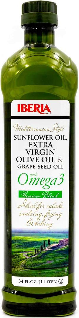 Iberia Mediterranean Style Omega 3 Cooking Oil, 34 fl oz