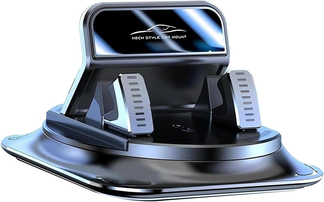 360 Degree Phone Holder Rotating Car, Dashboard Cell Phone Holder, Non-Slip Navigation Bracket, Universal for Most Cars (Black)