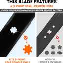 54" Medium-Lift Mower Blades for John Deere / Craftsman D170 G110 190C LA150 GX21380 GY20679 GY20684 GY20686 SPM684375001 with 54 inch Deck Lawn Mower Replace GX21380, GY20679 (7 Point Star), Black