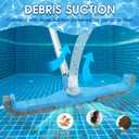 TidyMister 20" 2 in 1 Pool Brush Vacuum Head with Swivel Hose Connection & Sturdy Nylon Bristles for Heavy Duty Inground & Above- Ground Pool Cleaning - Connecting 1-1/4" or 1-1/2" Hose (No Pole)