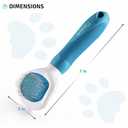 Poodle Pet Slicker Brush - For Dogs, Cats, and Rabbits - Removes Matted Fur, Knots, and Loose Hair - Suitable for Grooming Doodles and Goldendoodles with Short or Long Hair (Blue)