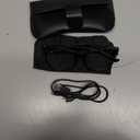 SKYWAY Reading Glasses Lighted Rechargeable Bright LED Readers with Lights Eyewear Clear Vision Unisex (Square-black)