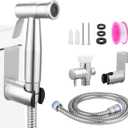 Multi Functional Hand-held Toilet Spray, Toilet Muslim Shower Sprinkler, Suitable for Women's Washing, Baby Bathing, Diaper Cleaning Spray (Silvery)