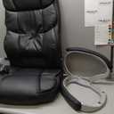 FDW Office Chair Computer High Back Adjustable Ergonomic Desk Chair Executive PU Leather Swivel Task Chair with Armrests Lumbar Support (Black)