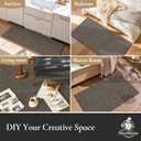 Area Rugs for Kitchen,Living Room,6 Pieces 12"x12" Super Absorbent and DIY Square Carpet,Non Slip Machine Washable Rug,Soft Indoor Floor Carpet for Bedroom,Office,Sink,Laundry,Taupe