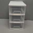 Gonice Small 3 Drawer Storage Organizer, White Plastic Drawer Storage, Small Desktop Organizer for Home, Office
