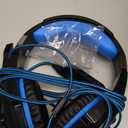 BENGOO G9000 Stereo Gaming Headset for PS4 PC Xbox One PS5 Controller, Noise Cancelling Over Ear Headphones with Mic, LED Light, 7.1 Surround Sound, Soft Memory Earmuffs for Nintendo Xbox Series X|S (Blue)