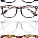BLS BLUES Reading Glasses for Women for Home, Office & Driving - HD Clear Readers with Blue Light Blocking Protection, A1 Mix, 1.0 x