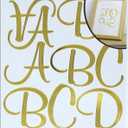 EK Success Sticko Sticker Alpha-Script-Extra Large-Gold-Foil (121 Pieces) 52-90209, Other