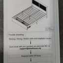 GarveeHome Queen Platform Bed Frame, Queen Size Bed Frame with Natural Rattan Headboard, Cane Bed Frame with 2 Storage Drawers and Strong Wood Slats Support, Noise Free, No Box Spring Needed