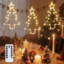 Christmas Tree Lights Battery Operated and USB Powered, Warm Light Up Window Christmas Decorations, 3 Packs String Lights for Walls, Windows, Christmas Trees, Eaves, Staircase Decorations